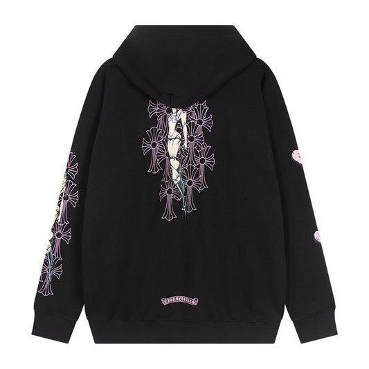 Chrome Hearts Graphic Zip-Up Hoodie
