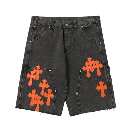 Chrome Hearts Distressed Denim Jeans | Stretch Tapered Fit