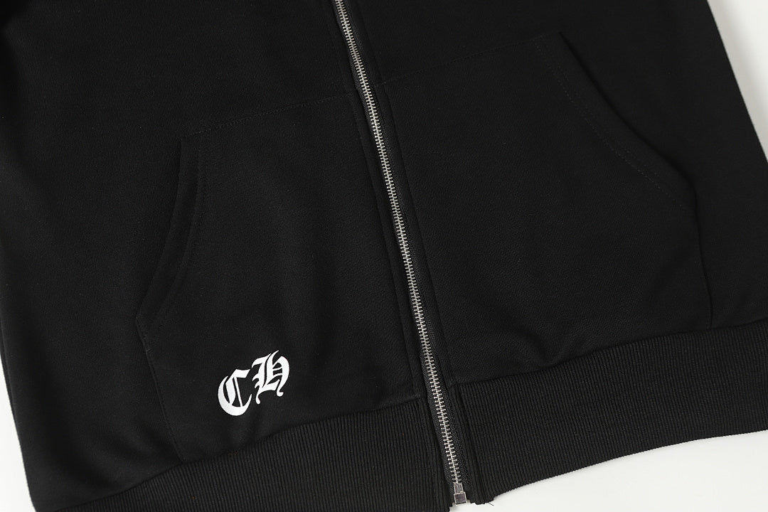 Chrome Hearts Graphic Zip-Up Hoodie