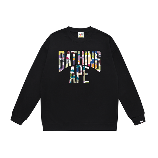 BAPE Multi-Camo NYC Logo Crew-Neck Sweatshirt