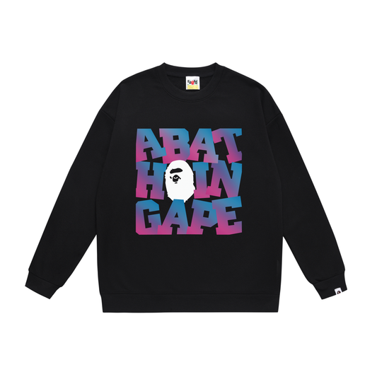 BAPE Gradient Block Letter Crew-Neck Sweatshirt
