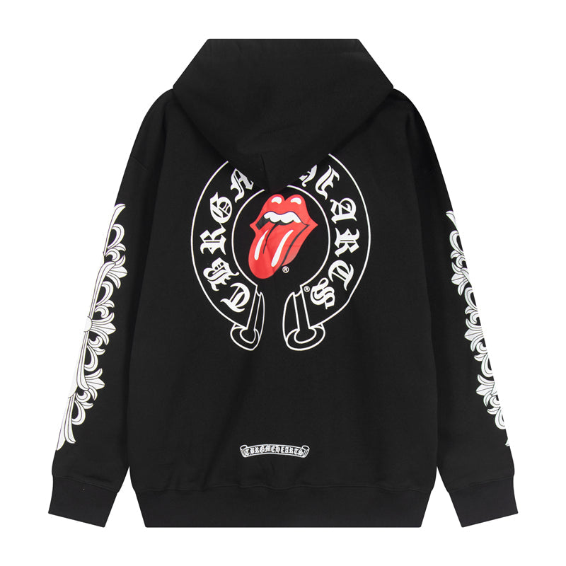 Chrome Hearts Graphic Zip-Up Hoodie