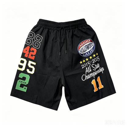 Amiri Hollywood Varsity Graphic Shorts