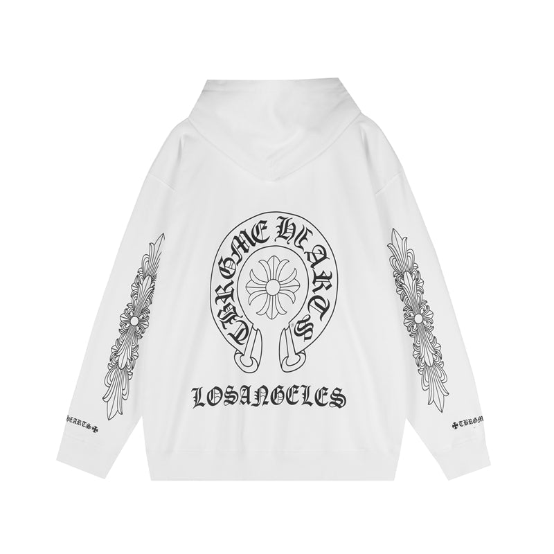 Chrome Hearts Graphic Zip-Up Hoodie