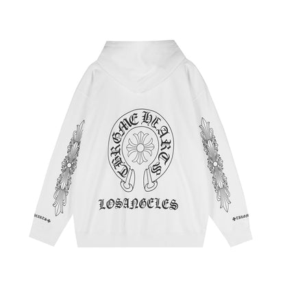 Chrome Hearts Graphic Zip-Up Hoodie