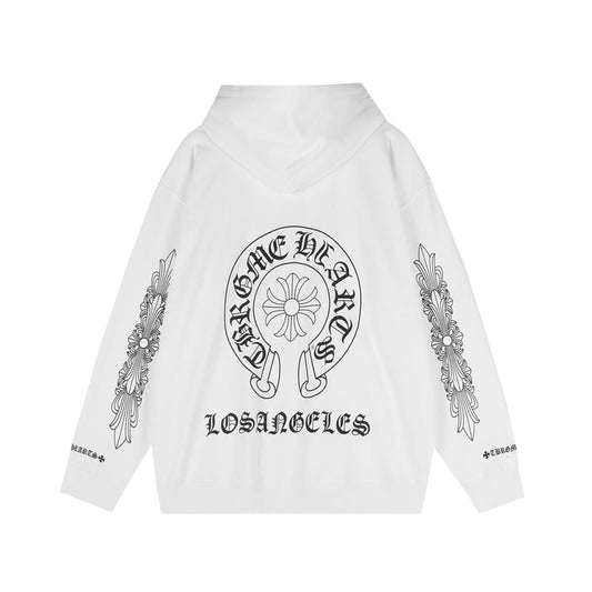 Chrome Hearts Graphic Zip-Up Hoodie