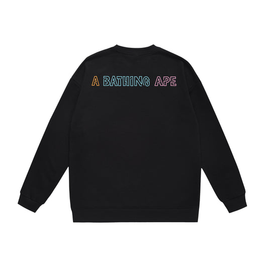 BAPE Neon Skull ABC Camo Crew-Neck Sweatshirt