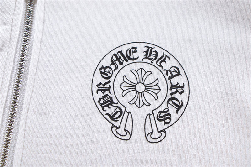 Chrome Hearts Graphic Zip-Up Hoodie