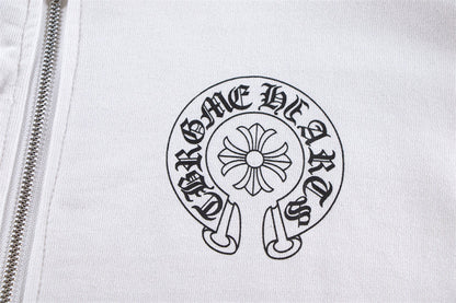 Chrome Hearts Graphic Zip-Up Hoodie