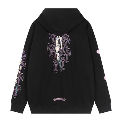 Chrome Hearts Graphic Zip-Up Hoodie