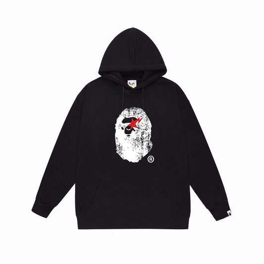 BAPE × BAPE WORKS Ape Head Star Pullover Hoodie
