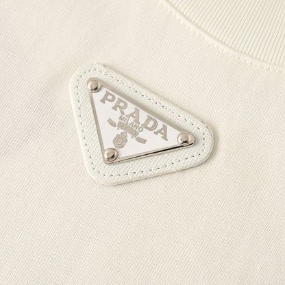 Prada T-Shirt with Under-Collar Triangle Logo