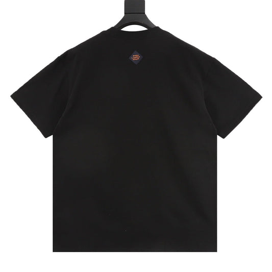 Louis Vuitton LV deconstructed logo embroidered T-shirt