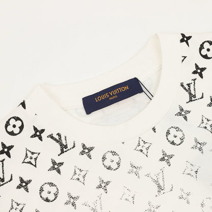 Louis Vuitton Classic Gradient All-Over Logo Short-Sleeve Shirt