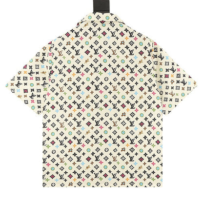 Louis Vuitton Printed Mulberry Silk Short-Sleeve Shirt