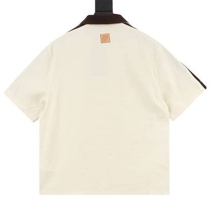 Louis Vuitton Shoulder-Striped Embroidered Shirt