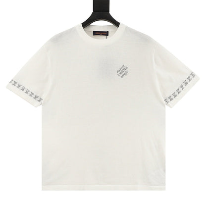 Louis Vuitton Letter Jacquard Knit T-Shirt with Cuff Detail