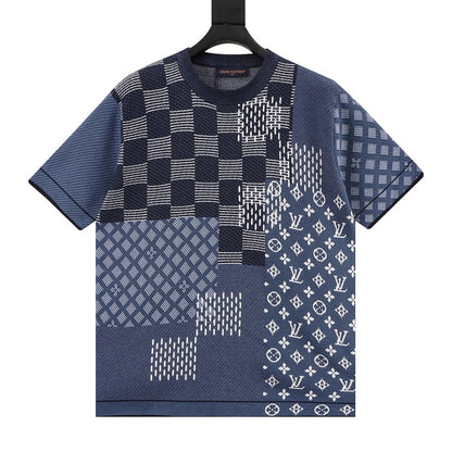 Louis Vuitton's new Damier patchwork knit short-sleeved shirt