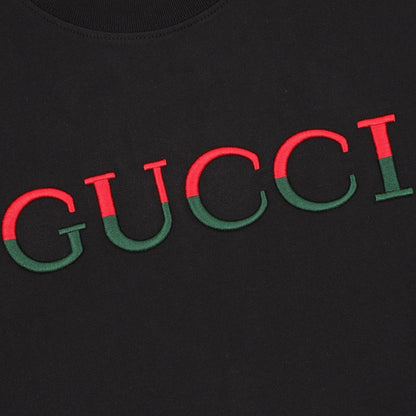 Gucci 3D Embroidered Web Short-Sleeve Top