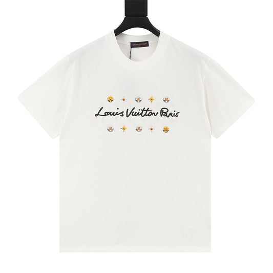 Louis Vuitton Daisy Letter Print Short-Sleeve