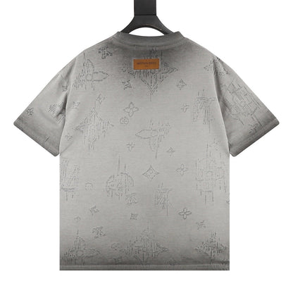 Louis Vuitton Monogram Burnished Wash Distressed Short-Sleeve