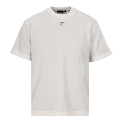 Prada T-Shirt with Under-Collar Triangle Logo