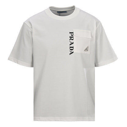 Prada Printed Pocket T-Shirt with Triangle Logo