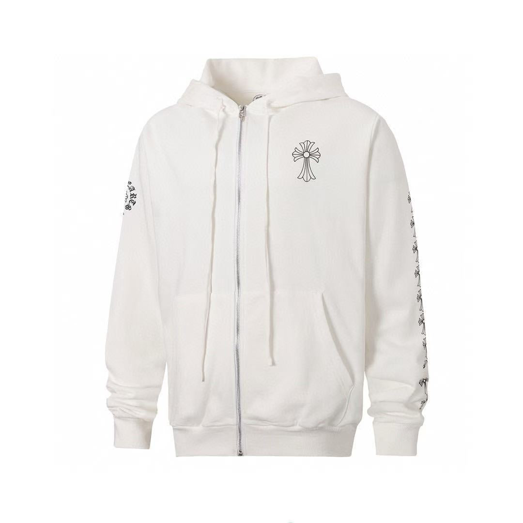 Chrome Hearts Graphic Zip-Up Hoodie