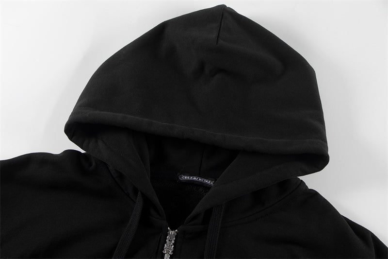 Chrome Hearts Graphic Zip-Up Hoodie