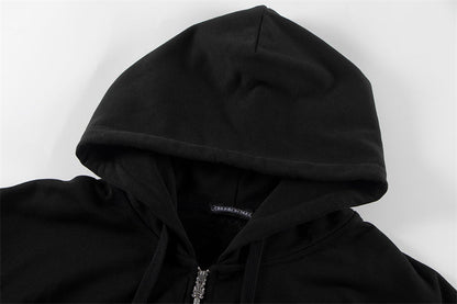 Chrome Hearts Graphic Zip-Up Hoodie