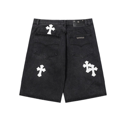 Chrome Hearts Distressed Denim Jeans | Stretch Tapered Fit