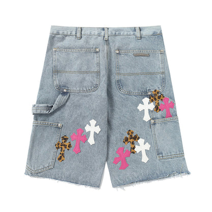 Chrome Hearts Distressed Denim Jeans | Stretch Tapered Fit