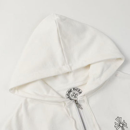 Chrome Hearts Graphic Zip-Up Hoodie