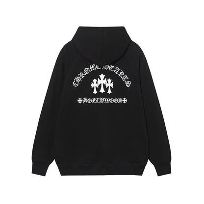 Chrome Hearts Graphic Zip-Up Hoodie
