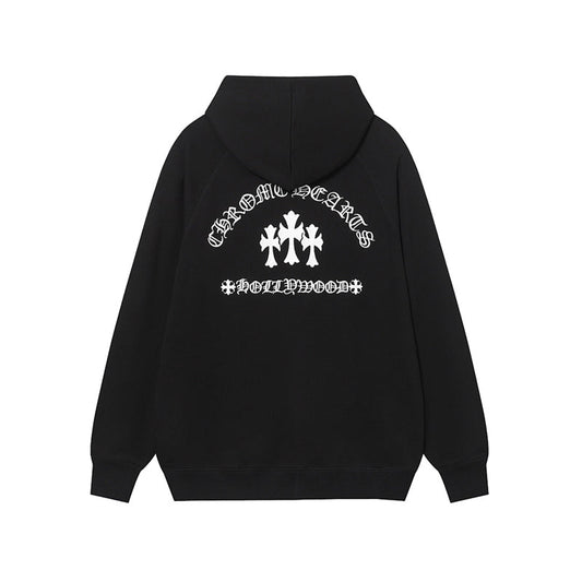 Chrome Hearts Graphic Zip-Up Hoodie
