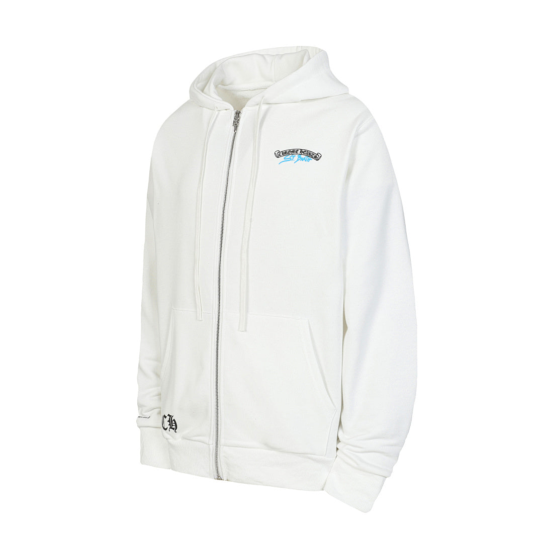 Chrome Hearts Graphic Zip-Up Hoodie