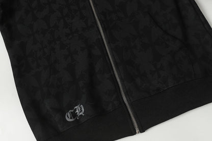 Chrome Hearts Graphic Zip-Up Hoodie
