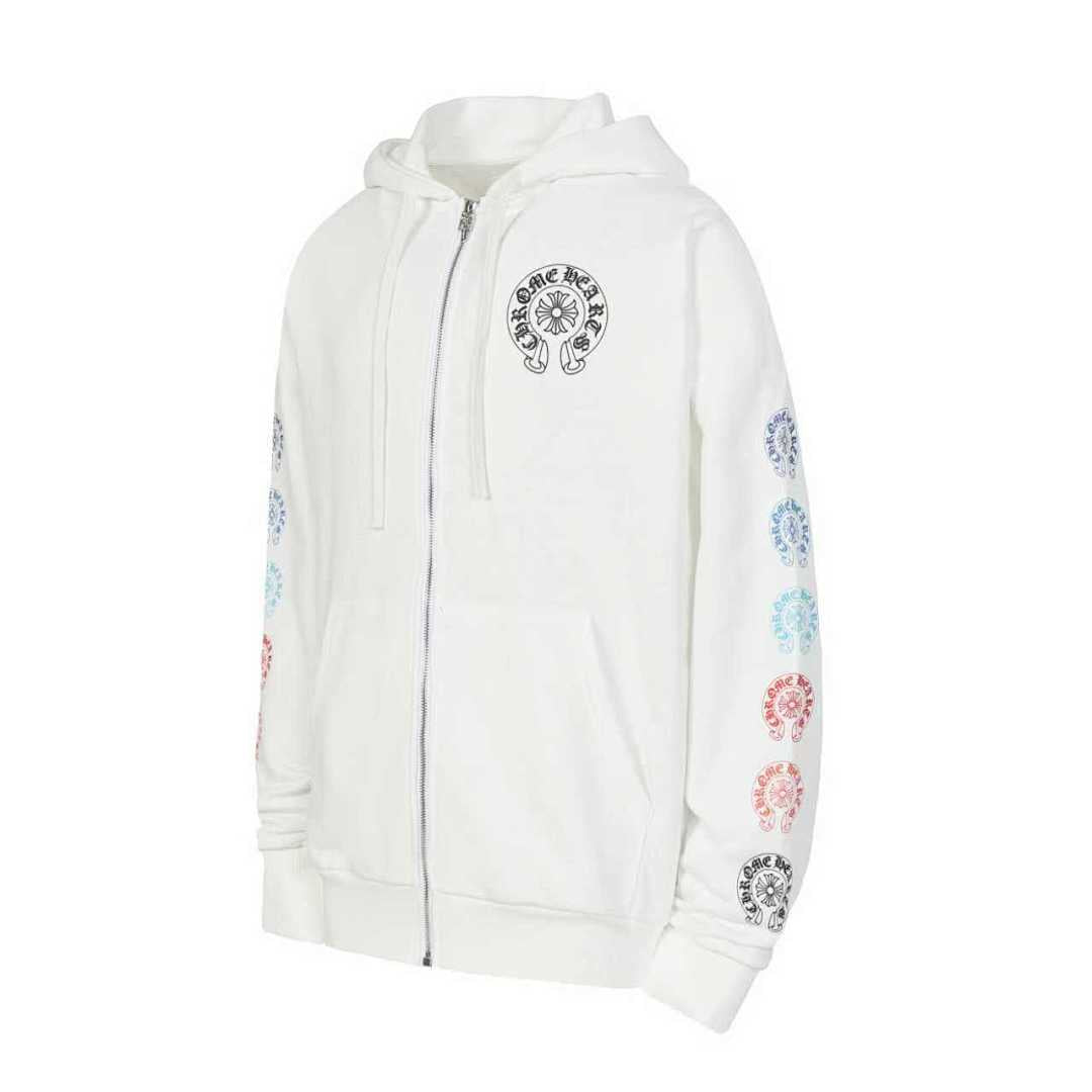 Chrome Hearts Graphic Zip-Up Hoodie