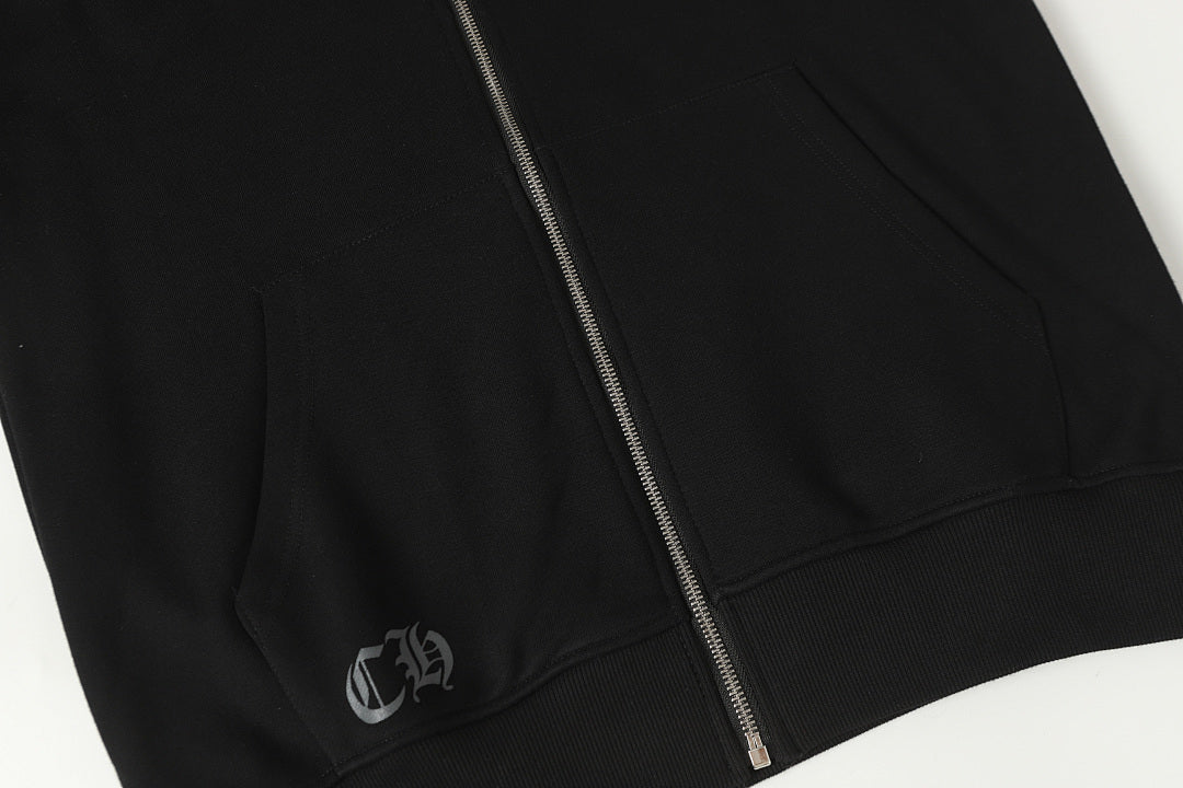 Chrome Hearts Graphic Zip-Up Hoodie