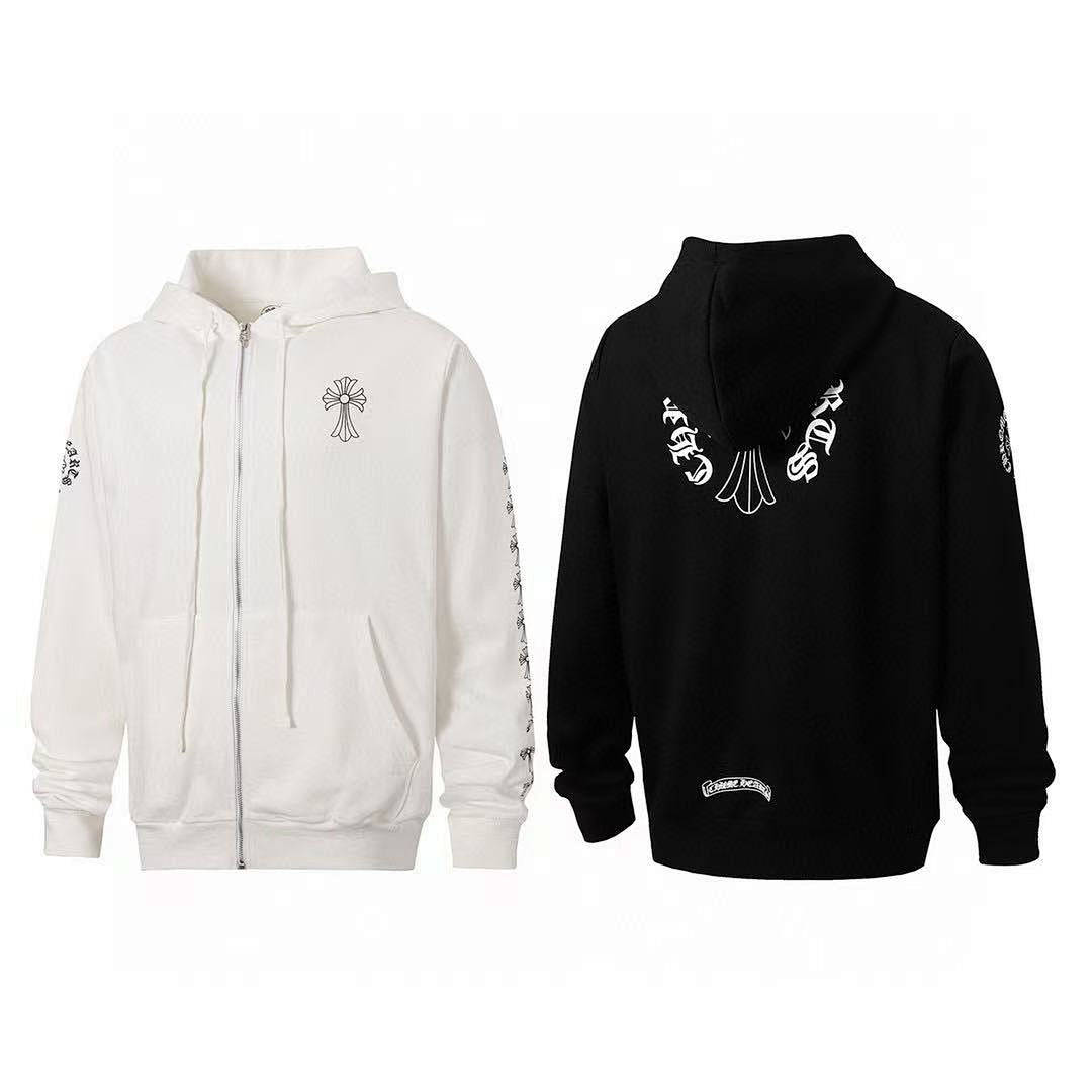 Chrome Hearts Graphic Zip-Up Hoodie