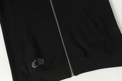 Chrome Hearts Graphic Zip-Up Hoodie