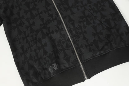 Chrome Hearts Graphic Zip-Up Hoodie