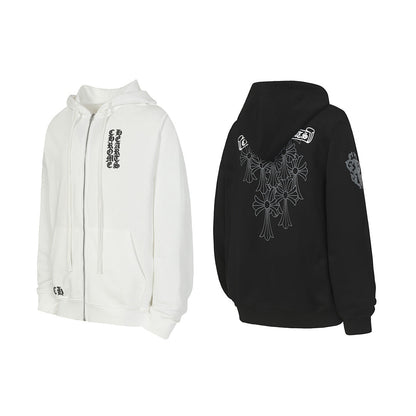Chrome Hearts Graphic Zip-Up Hoodie