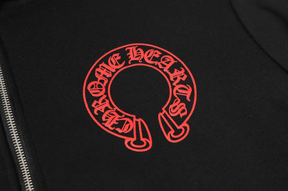 Chrome Hearts Graphic Zip-Up Hoodie