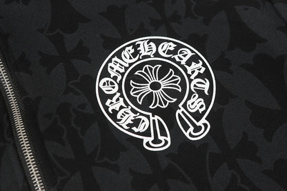 Chrome Hearts Graphic Zip-Up Hoodie