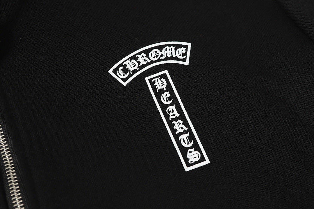Chrome Hearts Graphic Zip-Up Hoodie