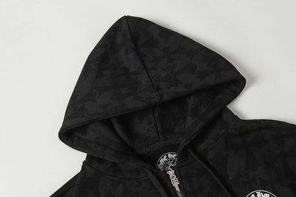 Chrome Hearts Graphic Zip-Up Hoodie
