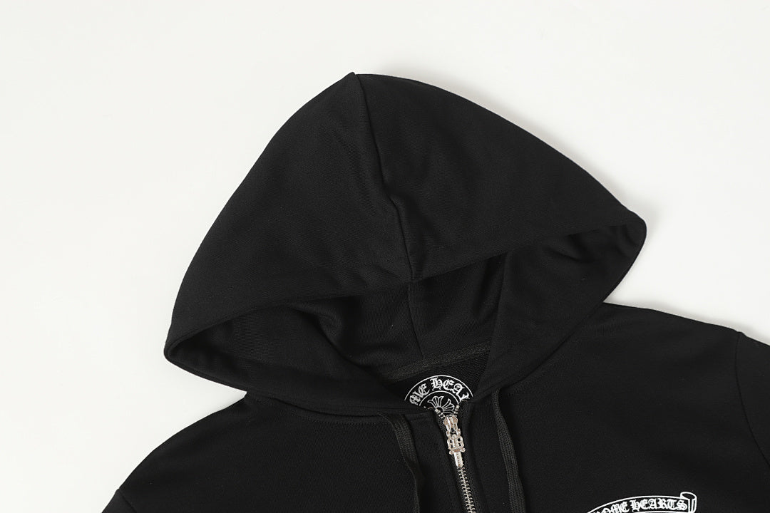 Chrome Hearts Graphic Zip-Up Hoodie