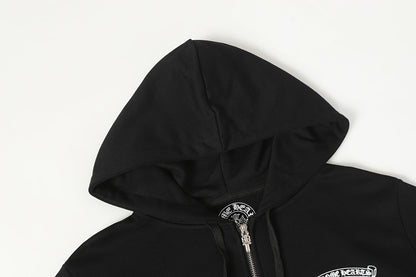Chrome Hearts Graphic Zip-Up Hoodie