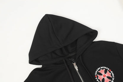 Chrome Hearts Graphic Zip-Up Hoodie